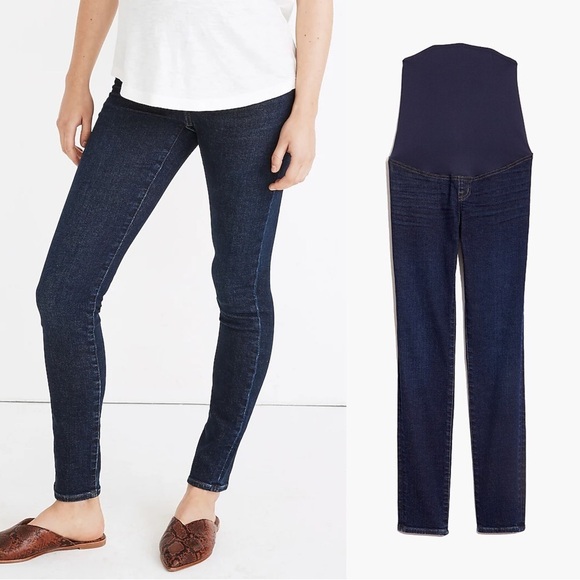 Madewell • Maternity Over-the-Belly Skinny Jeans in Orland Wash: TENCEL™ Denim - Picture 1 of 11